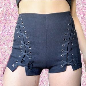 High Waisted Laced Shorts